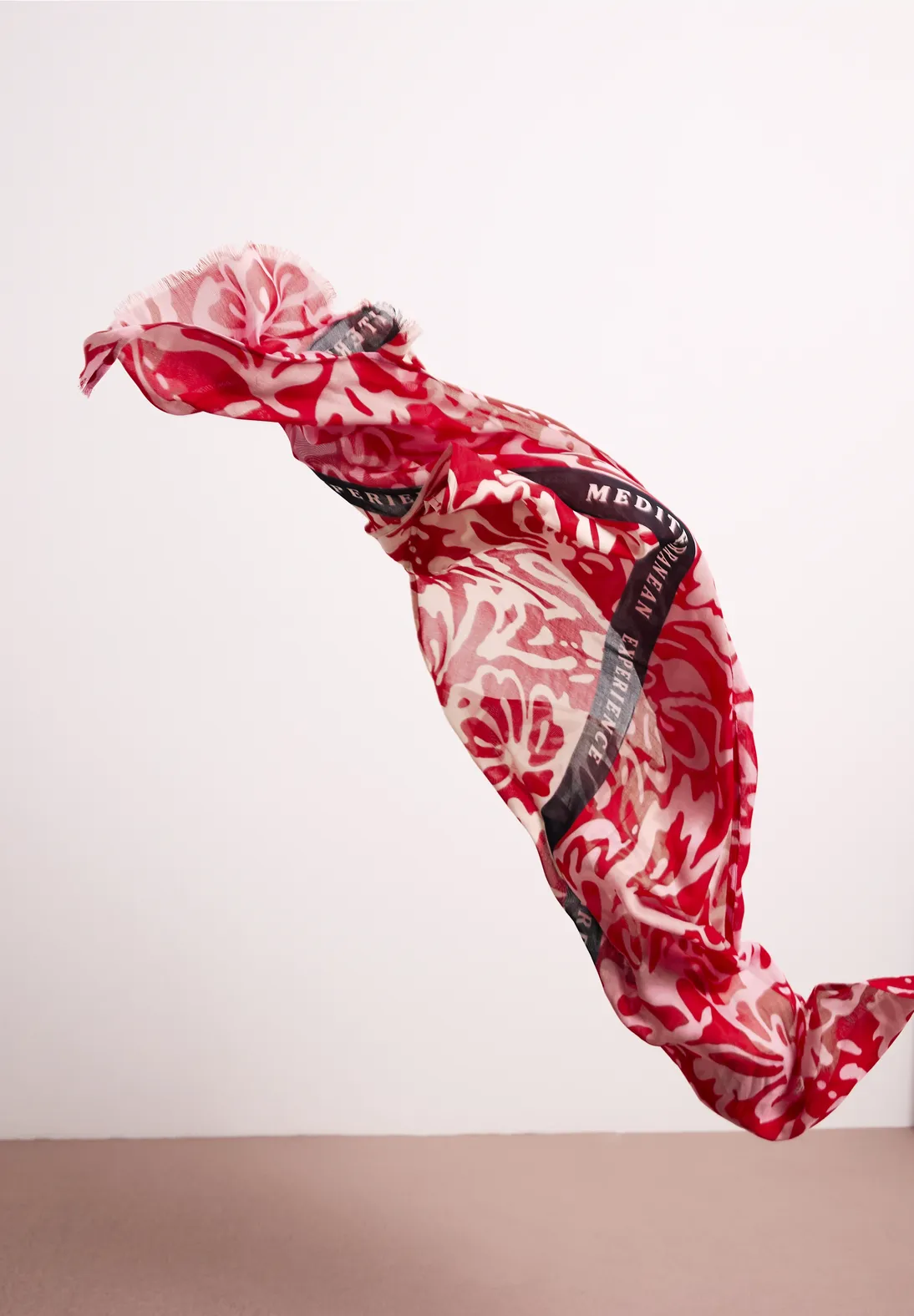 Street One Modal Scarf Floral Print - Salsa Red