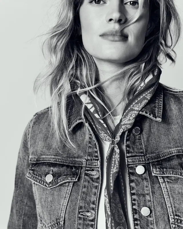 Street One Studio Denim Jacket Backprint - Medium Blue Wash