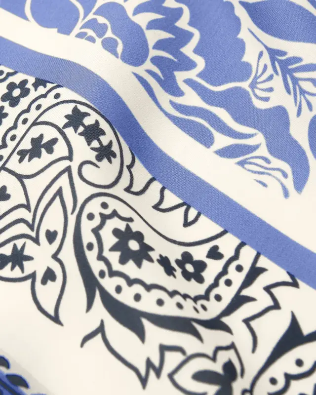 Street One Studio Nicki Scarf, Graphic - Eventide Blue