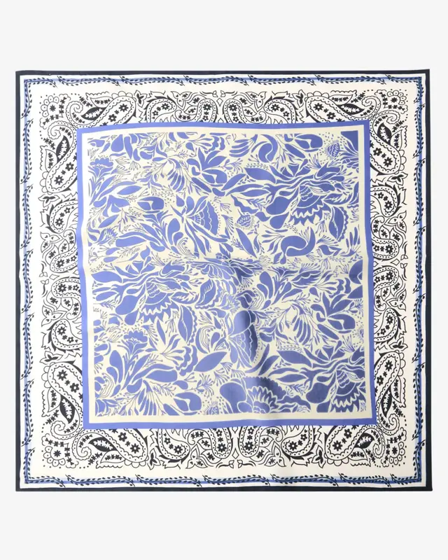 Street One Studio Nicki Scarf, Graphic - Eventide Blue