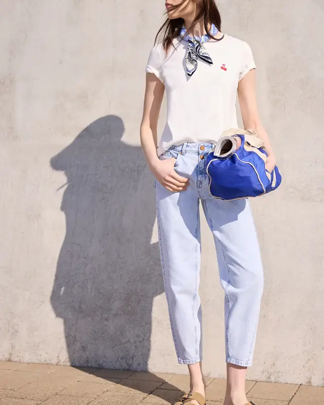 Street One Studio Nicki Scarf, Graphic - Eventide Blue