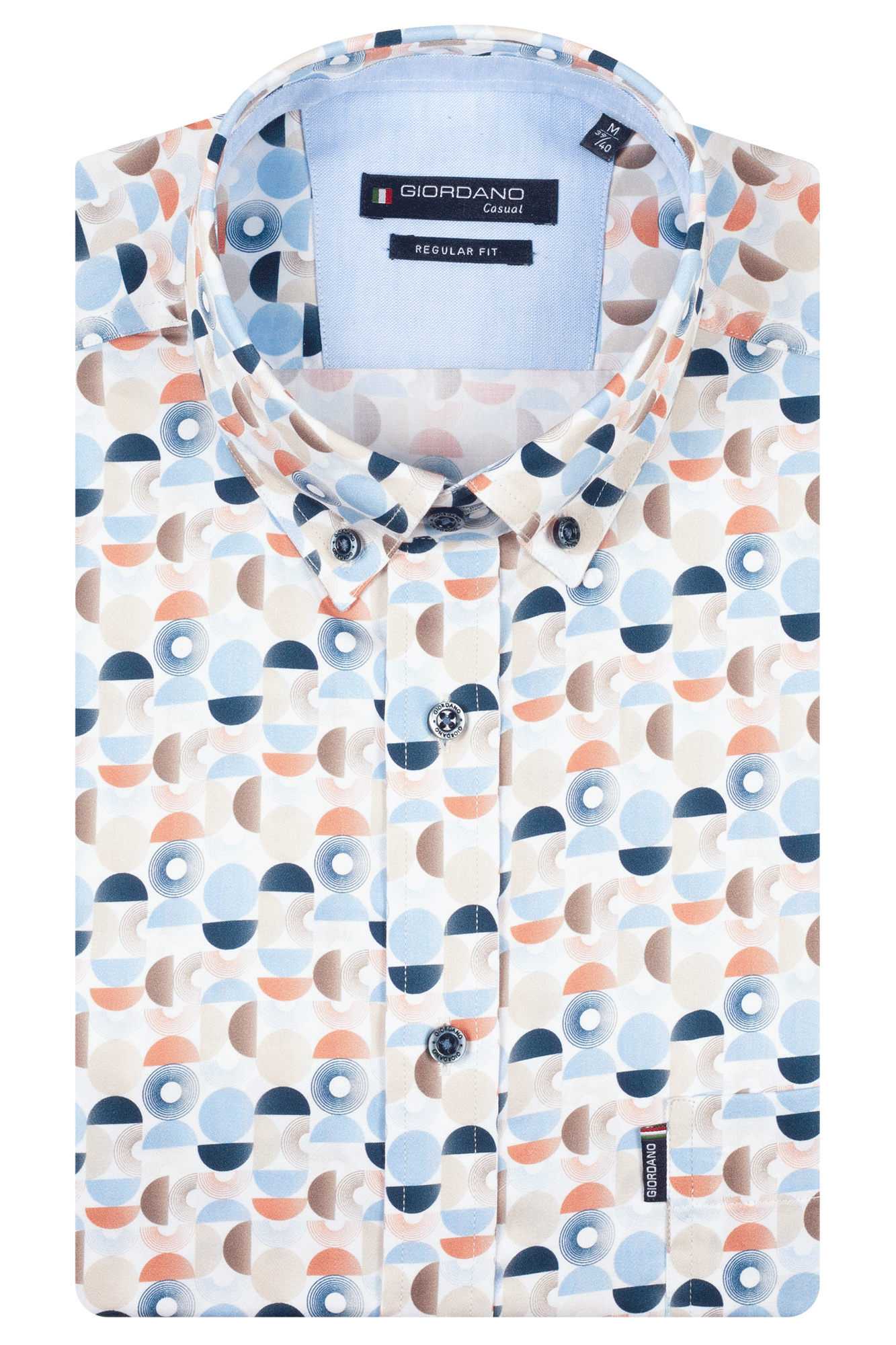 Giordano Shirt with Print - Red