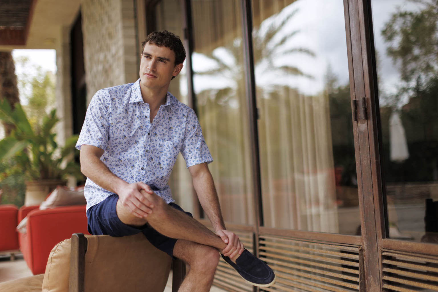 Giordano Print Overhemd Trento - Blue