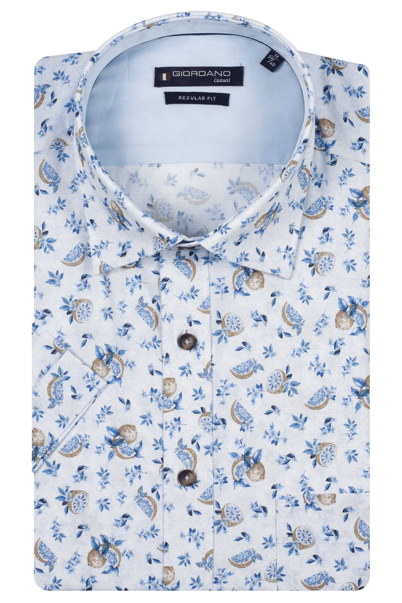 Giordano Print Overhemd Trento - Blue
