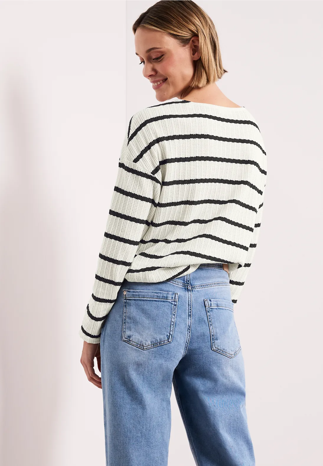 Street One Shirt Strick Optik - Shadowed Navy