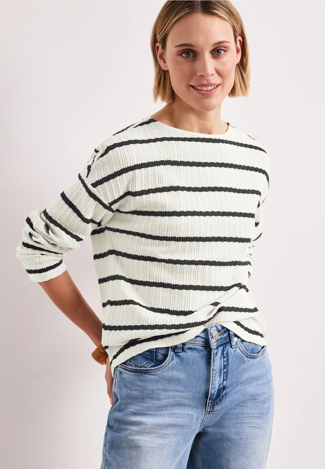 Street One Shirt Gebreide Look - Shadowed Navy