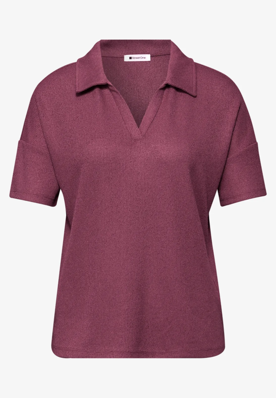 Street One Basic Polo - Dark Clouded Blush