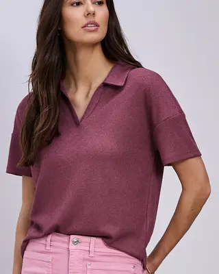 Street One Basic Polo - Dark Clouded Blush