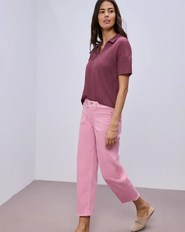 Street One Basic Polo - Dark Clouded Blush