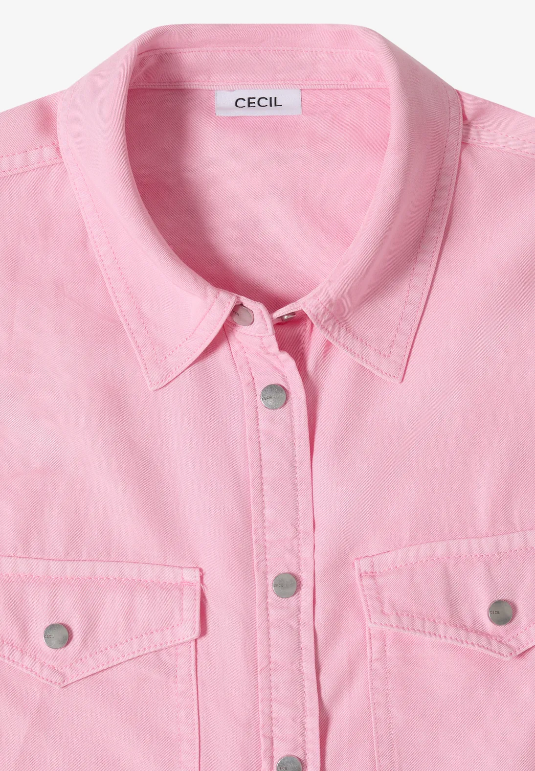 Cecil Blouse met Overhemdkraag - Light Blush Rose