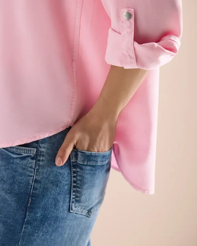 Cecil Blouse met Overhemdkraag - Light Blush Rose