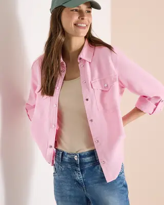 Cecil Bluse mit Hemdkragen - Light Blush Rose