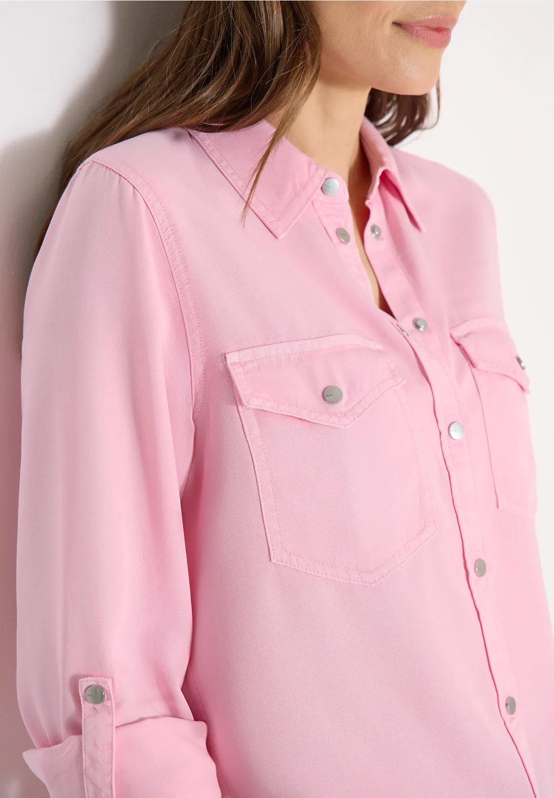 Cecil Bluse mit Hemdkragen - Light Blush Rose