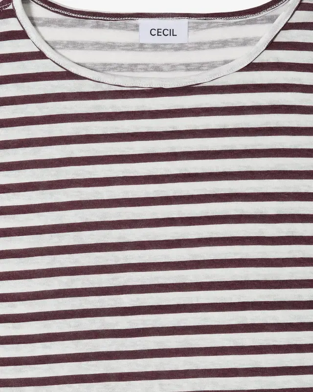 Cecil Striped Shirt - Rich Burgundy