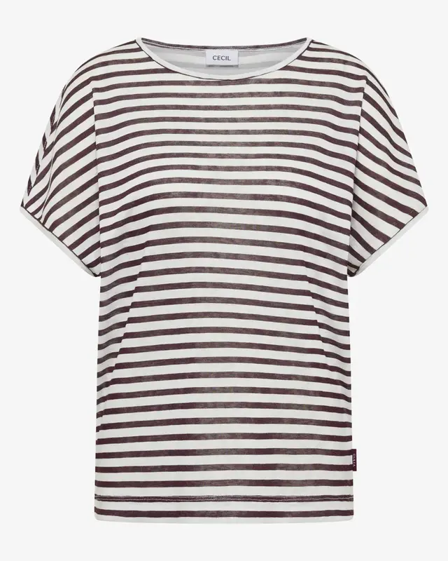 Cecil Strepen Shirt - Rich Burgundy