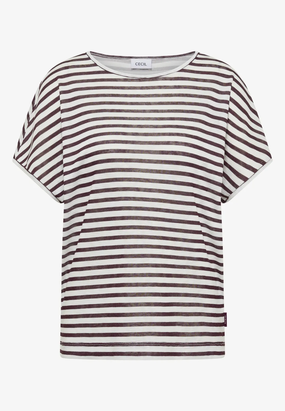 Cecil Striped Shirt - Rich Burgundy