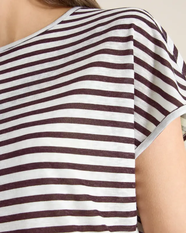 Cecil Striped Shirt - Rich Burgundy