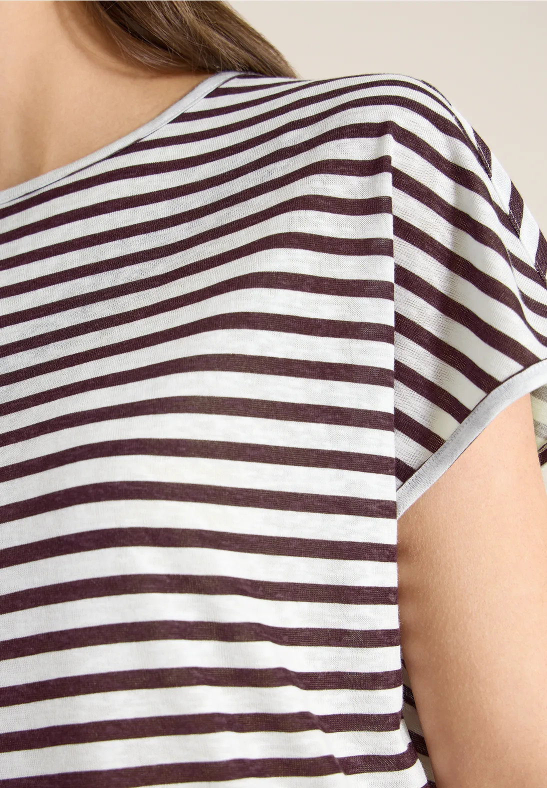 Cecil Striped Shirt - Rich Burgundy