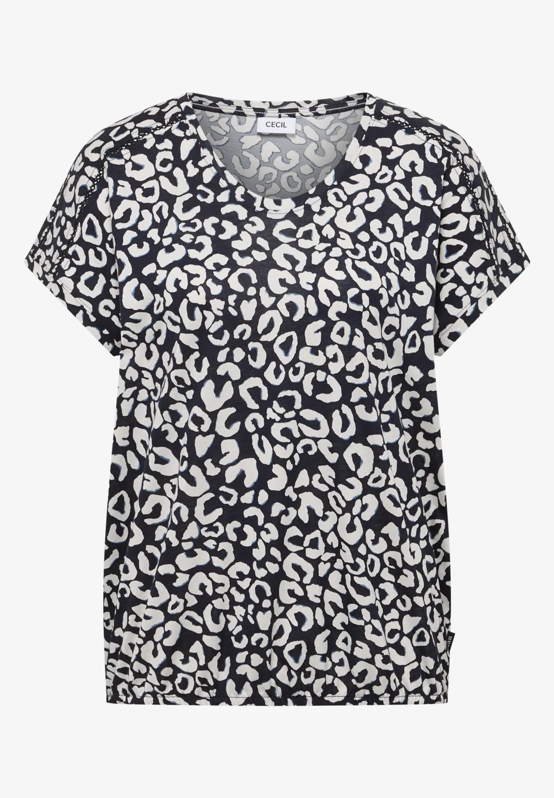 Cecil Shirt met Leo Print - Urban Dark Blue