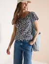 Cecil Shirt with Leo Print - Urban Dark Blue