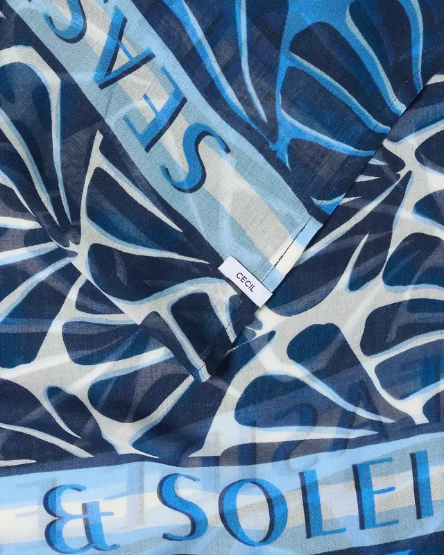 Cecil Lus Sjaal met Print - Universal Blue