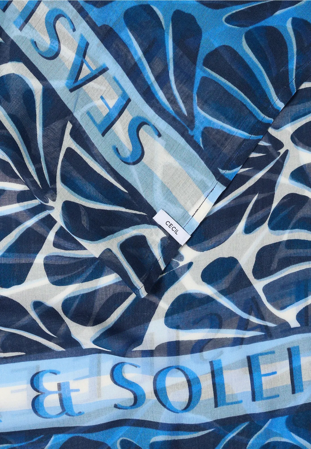 Cecil Lus Sjaal met Print - Universal Blue