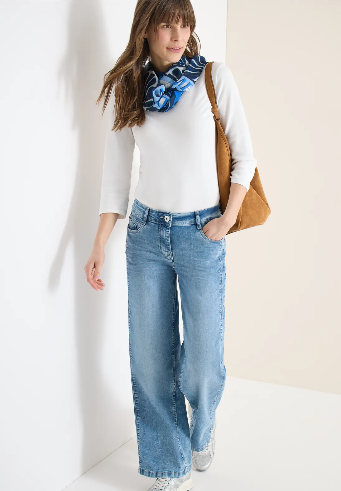 Cecil Schal mit Print - Universal Blue