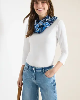 Cecil Schal mit Print - Universal Blue