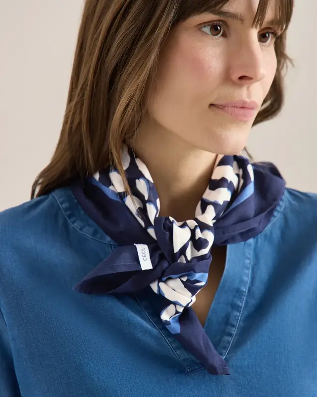 Cecil Bandana mit Leo Muster - Urban Dark Blue
