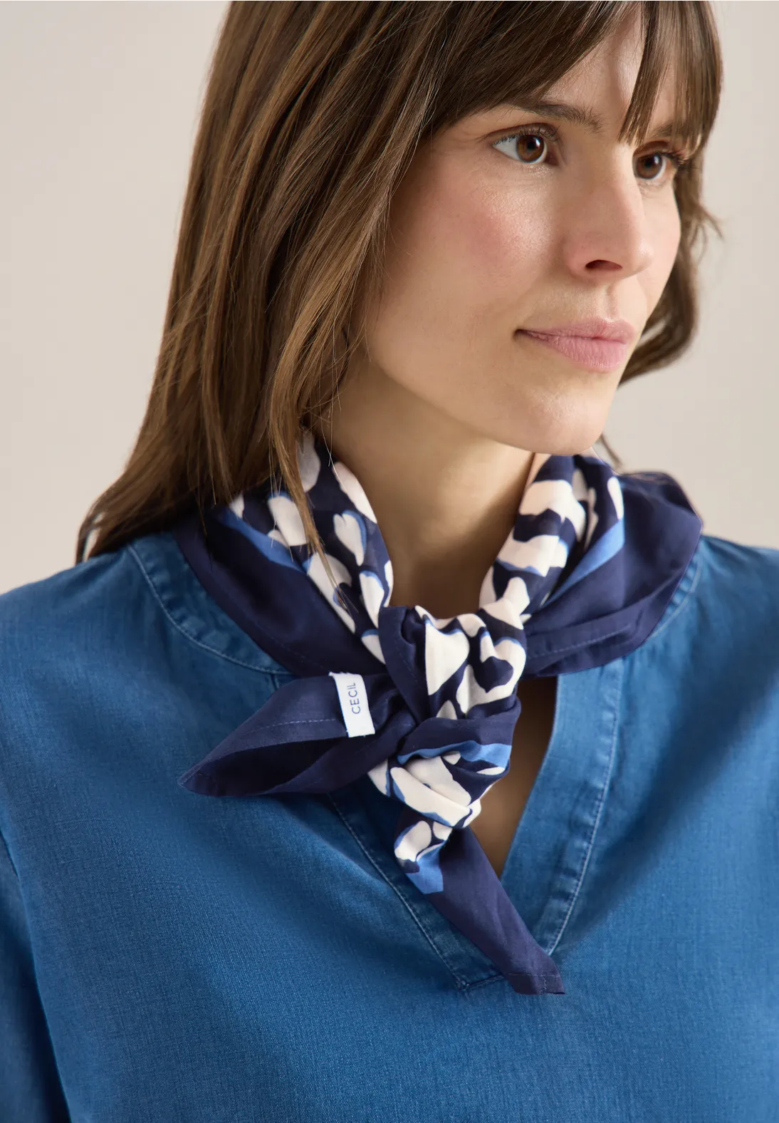 Cecil Bandana met Leo Patroon - Urban Dark Blue