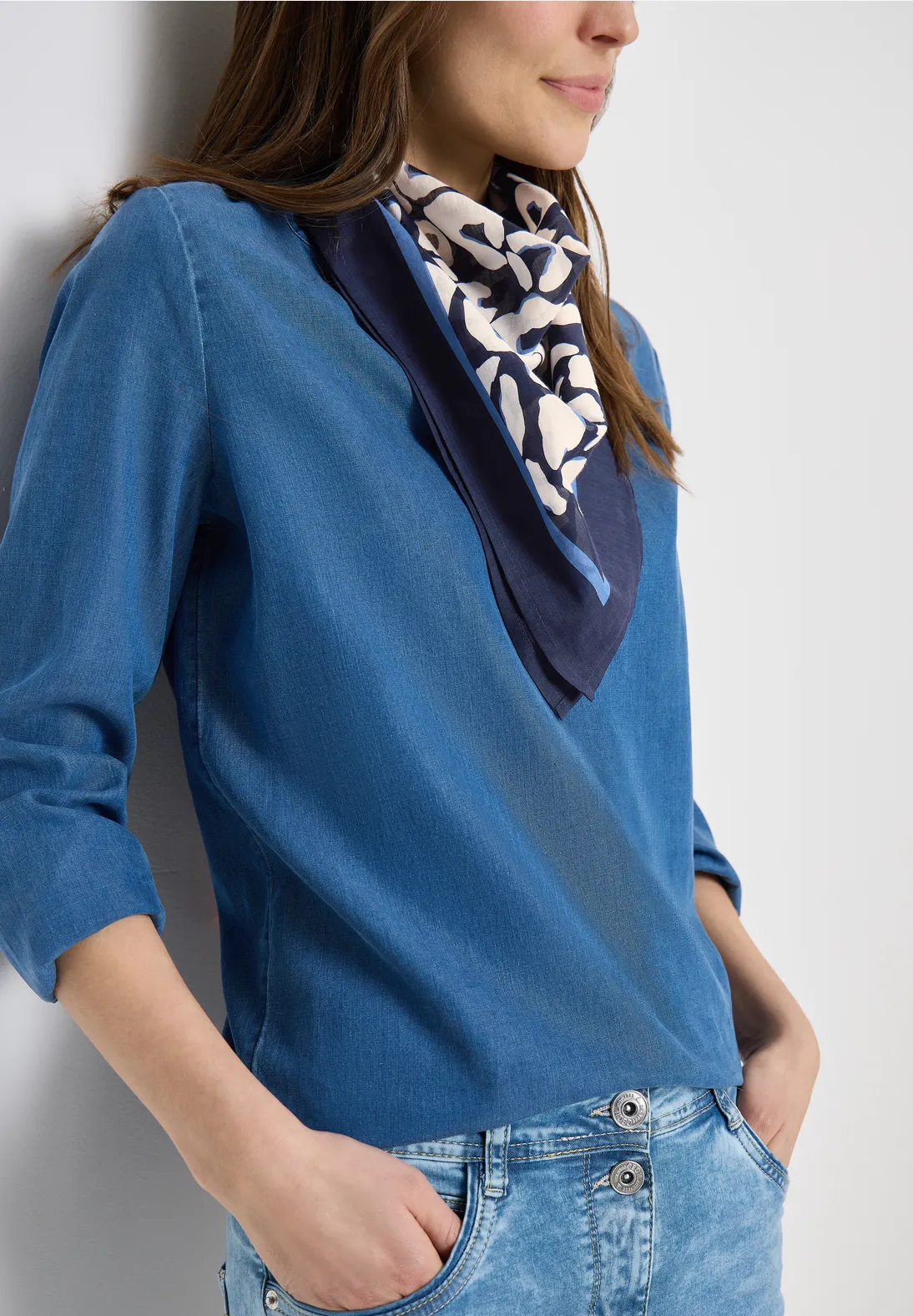 Cecil Bandana mit Leo Muster - Urban Dark Blue