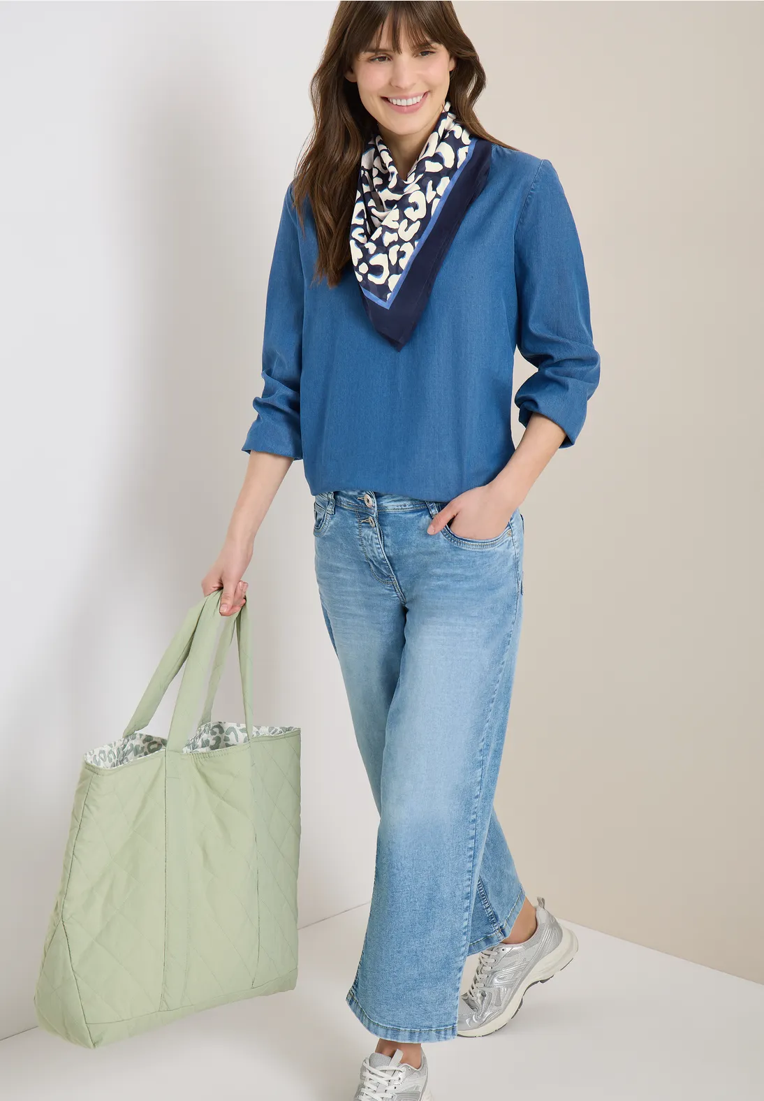 Cecil Bandana mit Leo Muster - Urban Dark Blue