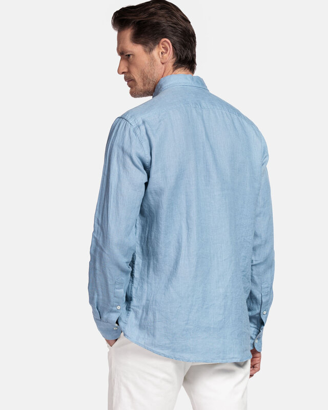 Giordano Linen Shirt - Light Blue