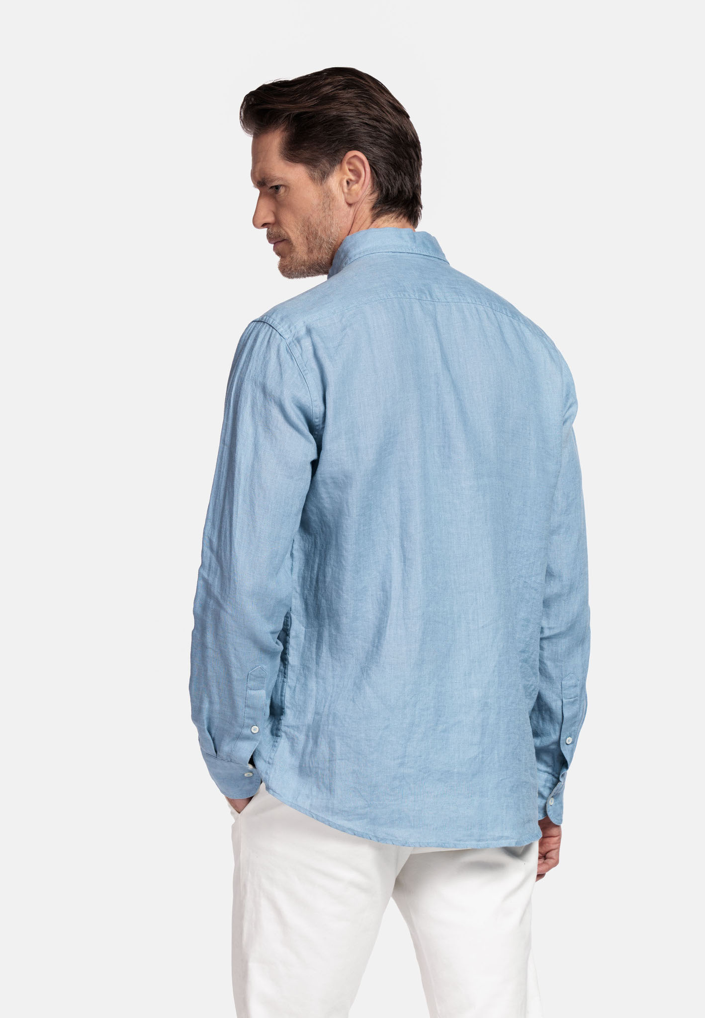 Giordano Linen Shirt - Light Blue