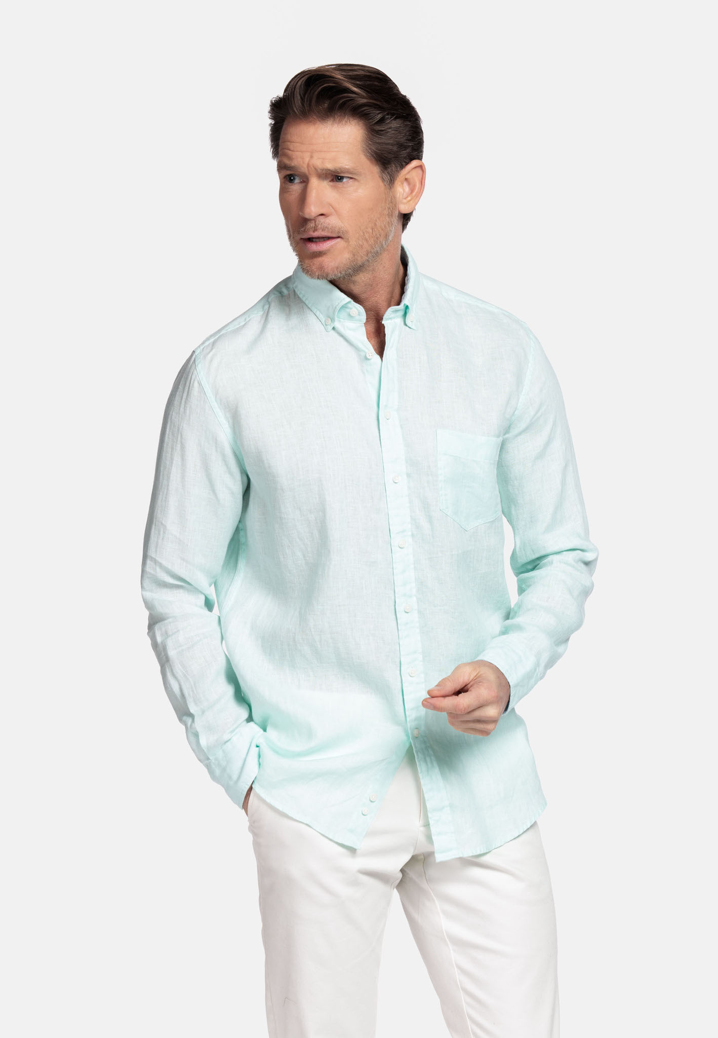 Giordano Linen Shirt - Skyway