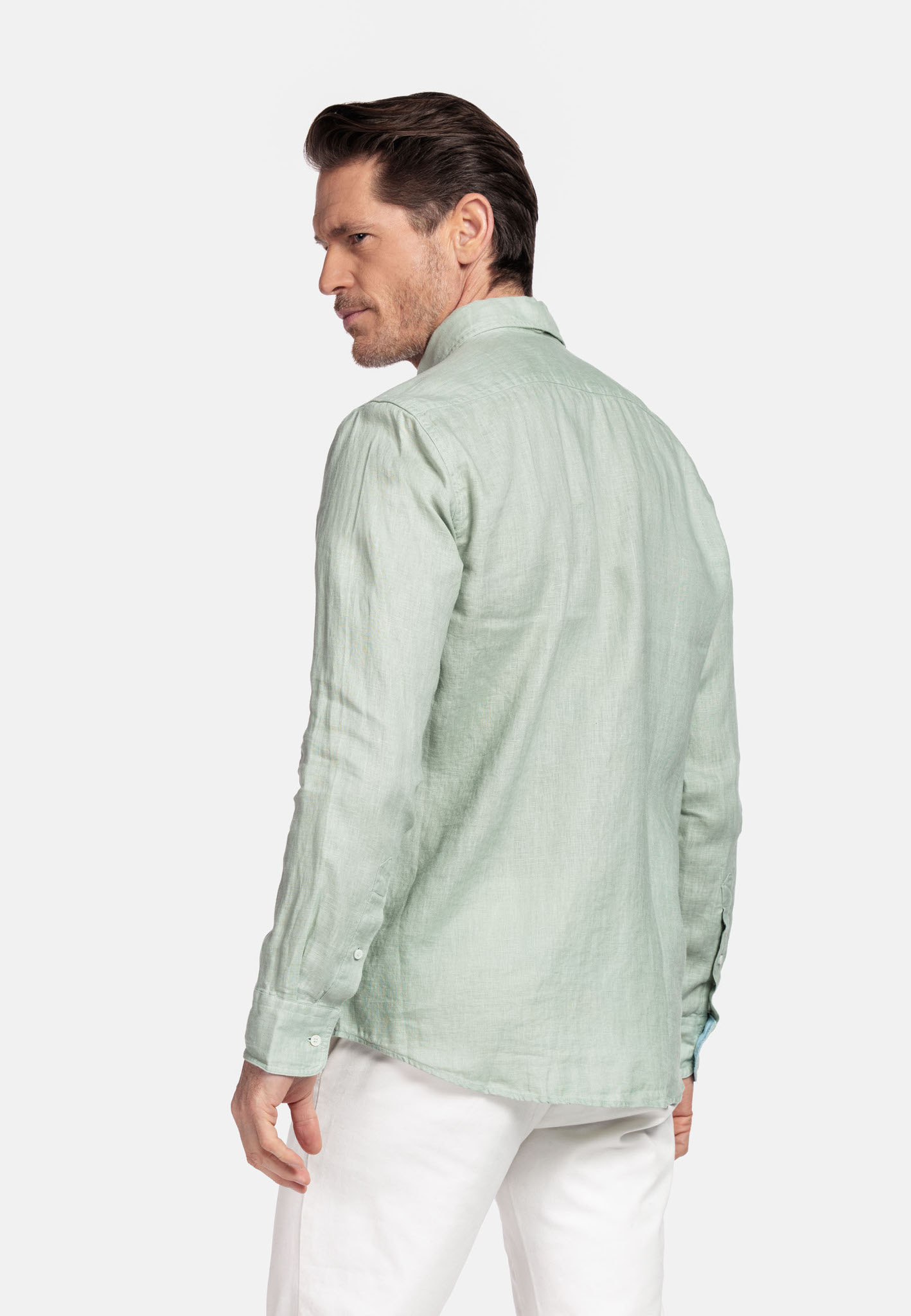 Giordano Leinen Hemd - Green