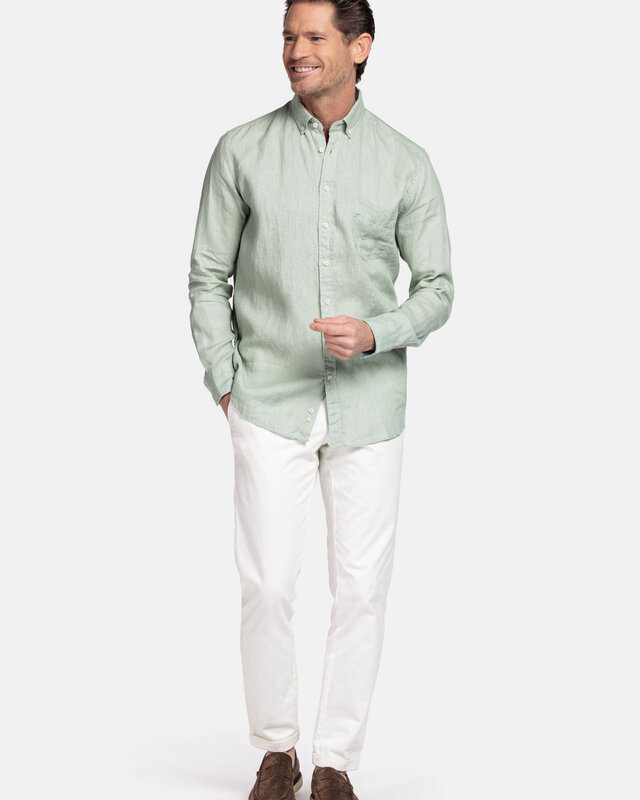 Giordano Leinen Hemd - Green
