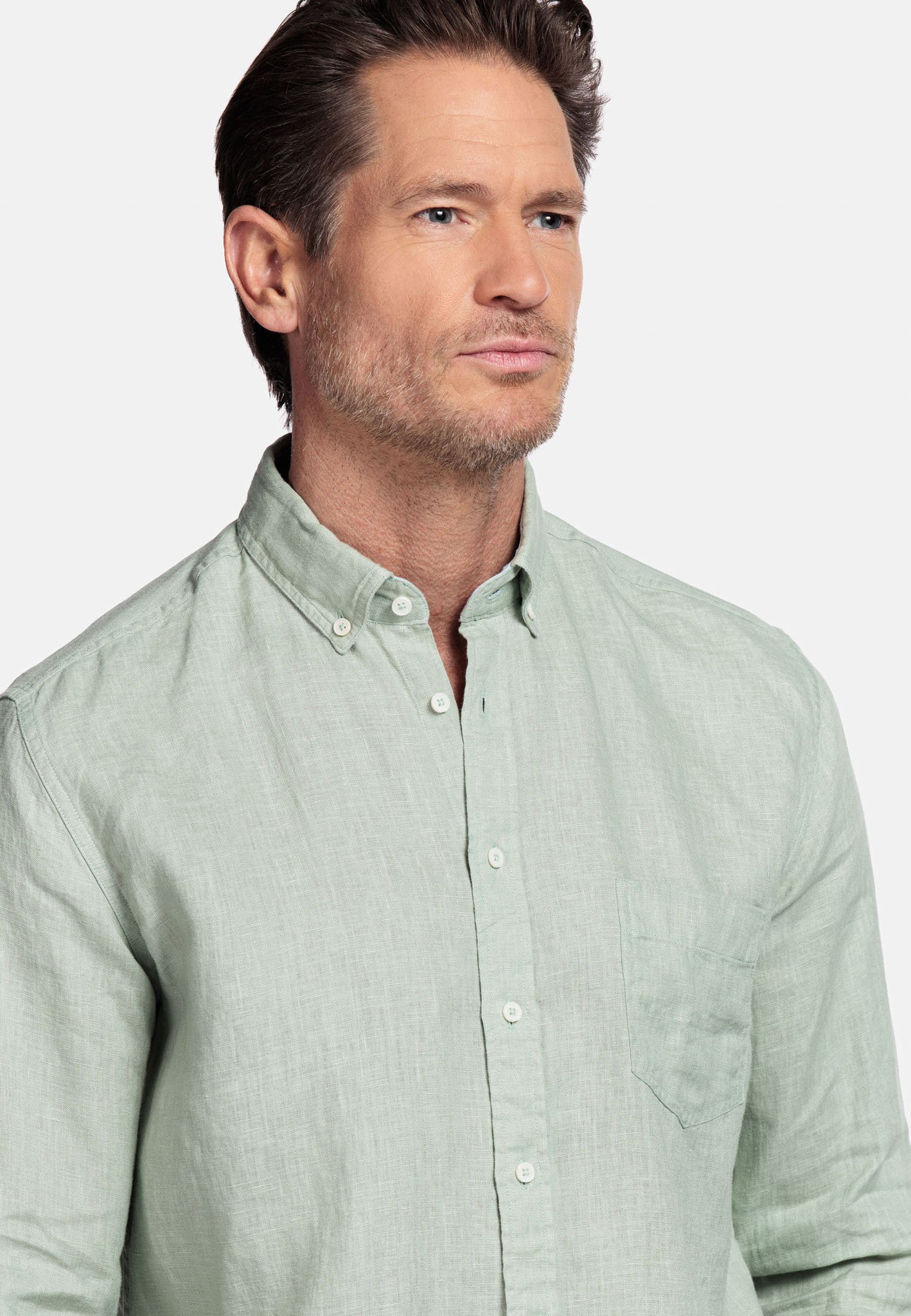 Giordano Linnen Overhemd - Green