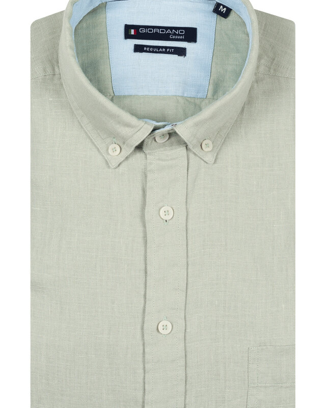 Giordano Leinen Hemd - Green