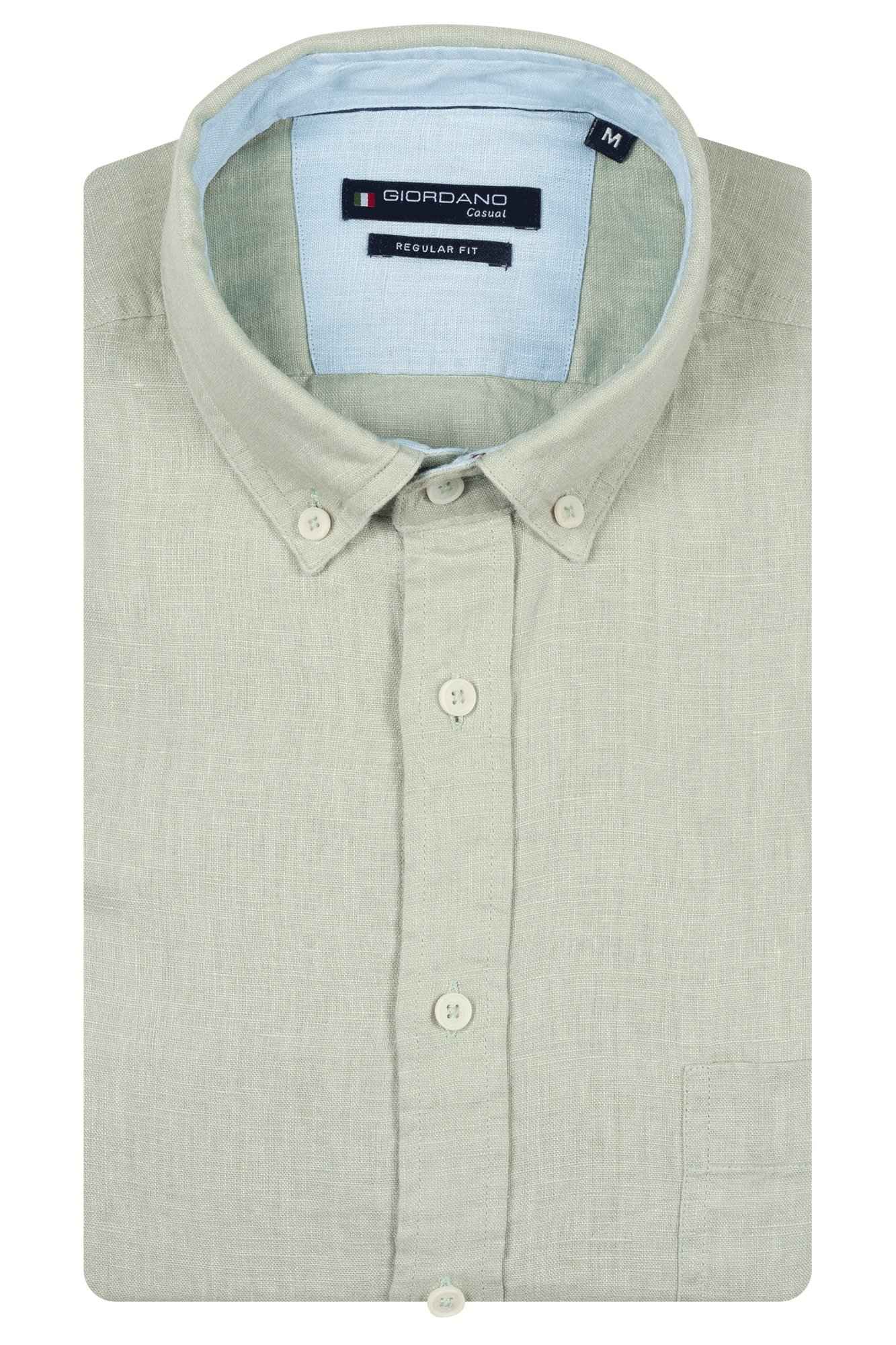 Giordano Linnen Overhemd - Green