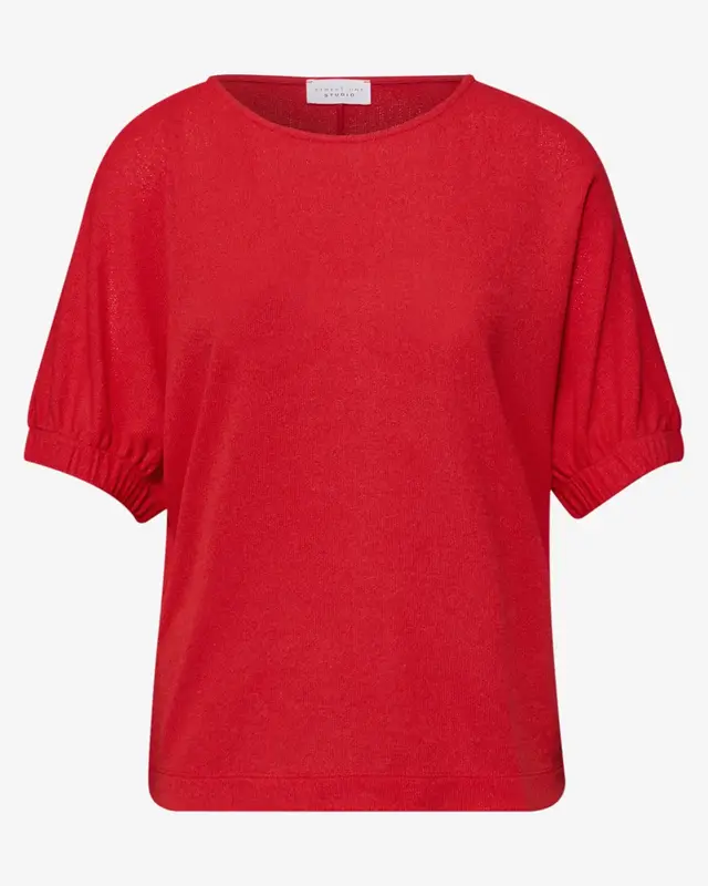 Street One Studio Round Neck Shirt - Chili Red