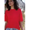 Shirt met Ronde Hals - Chili Red