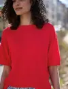 Street One Studio Round Neck Shirt - Chili Red