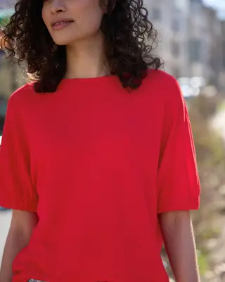 Street One Studio Shirt met Ronde Hals - Chili Red