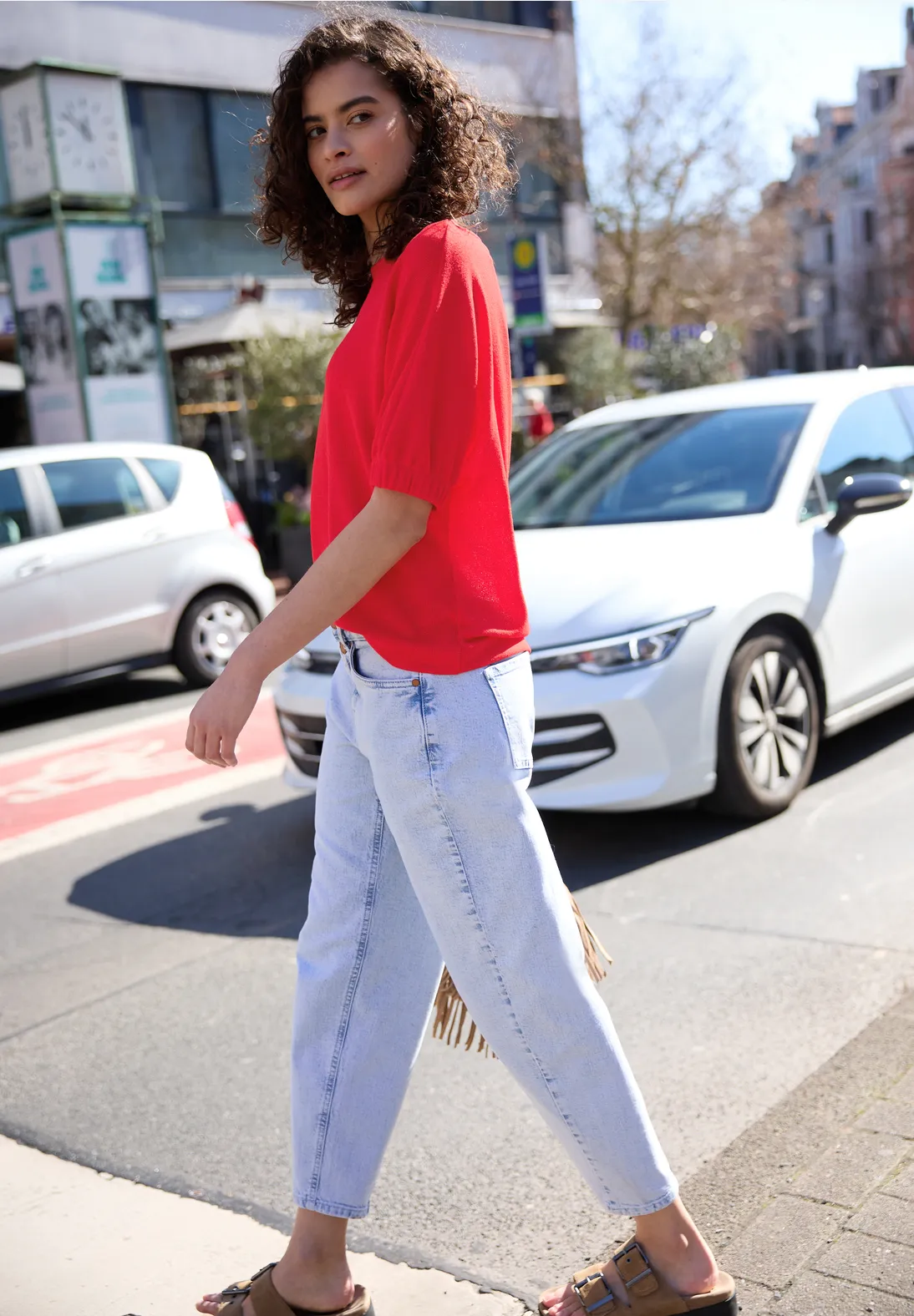 Street One Studio Shirt met Ronde Hals - Chili Red