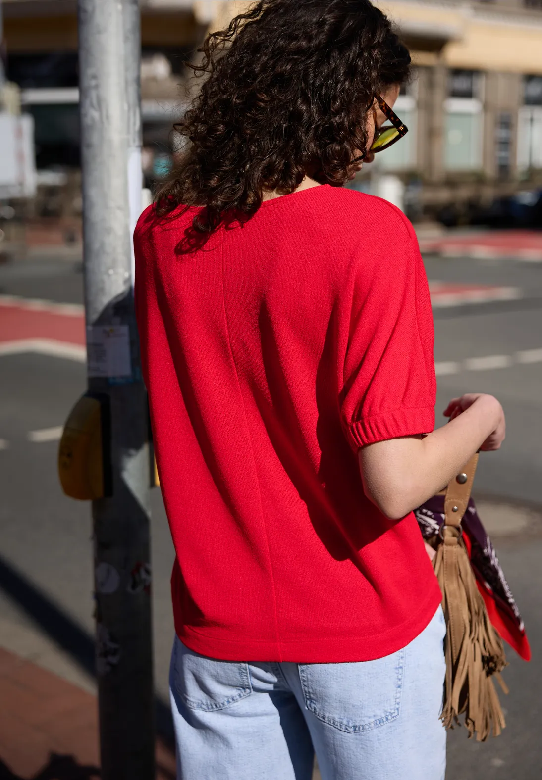 Street One Studio Shirt met Ronde Hals - Chili Red