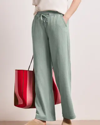 Street One High Waist Broek - Dark Mint Green