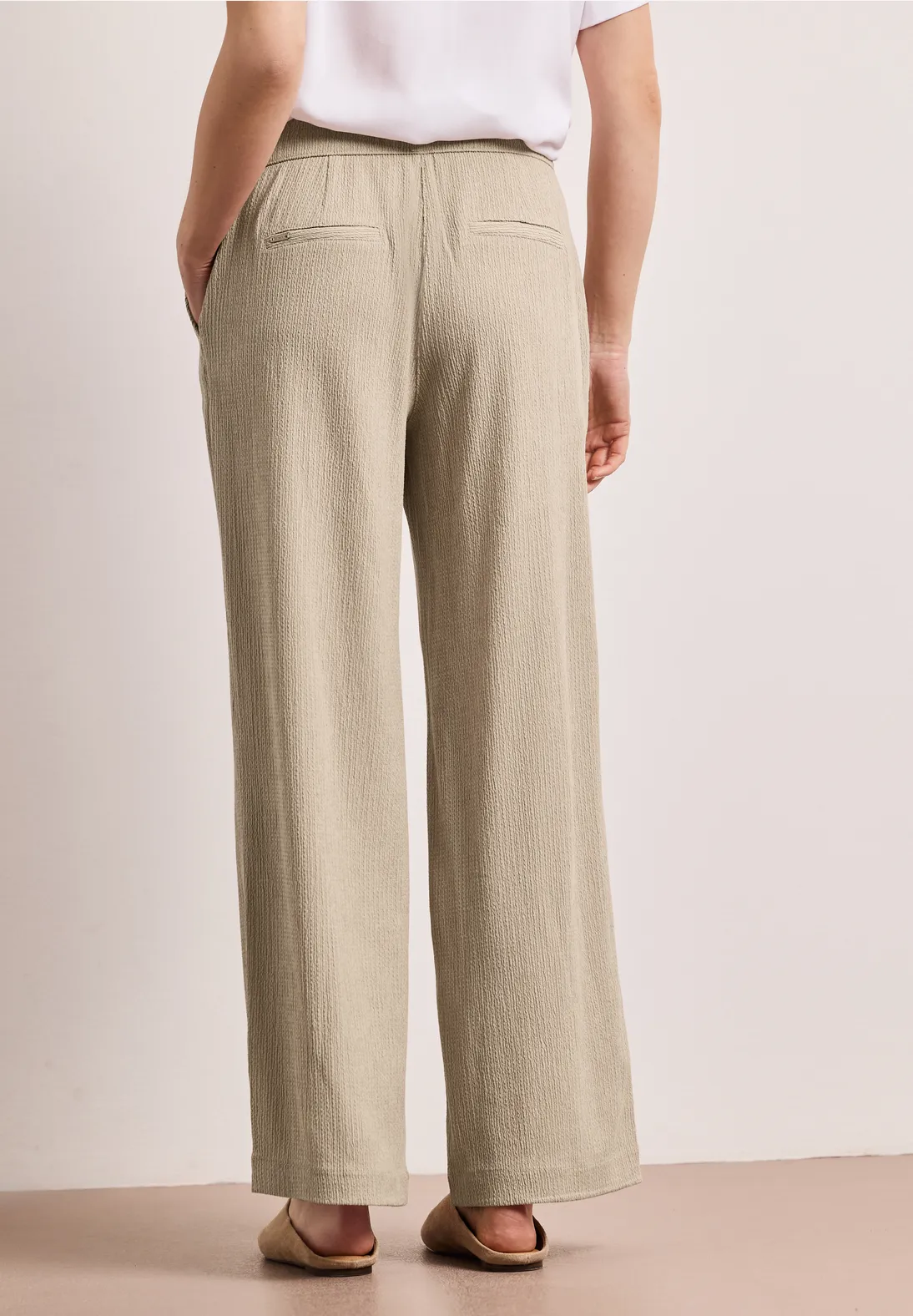 Street One High Waist Broek - Cobble Stone