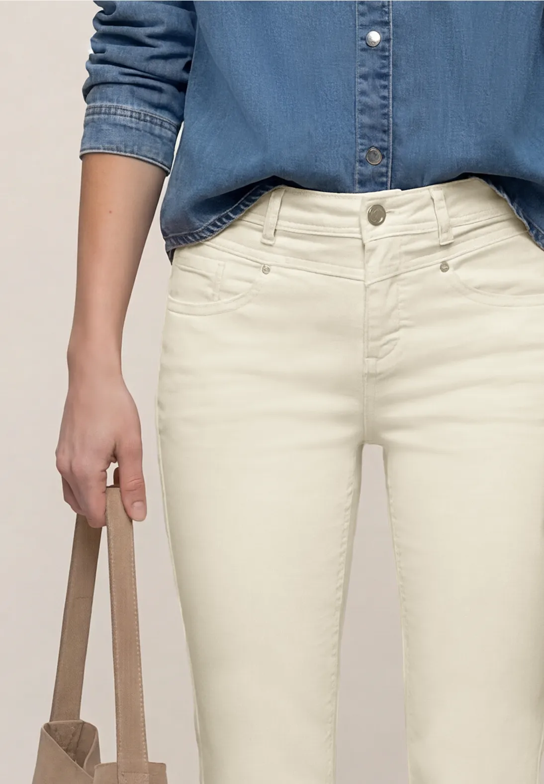 Street One Bootcut Jeans Blaire - Ecru Washed