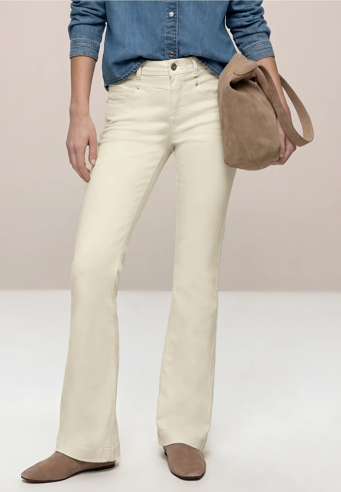 Street One Bootcut Jeans Blaire - Ecru Washed